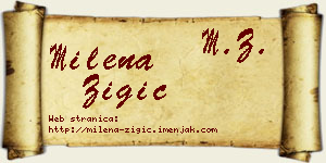 Milena Žigić vizit kartica